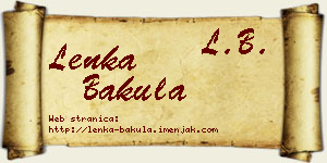 Lenka Bakula vizit kartica